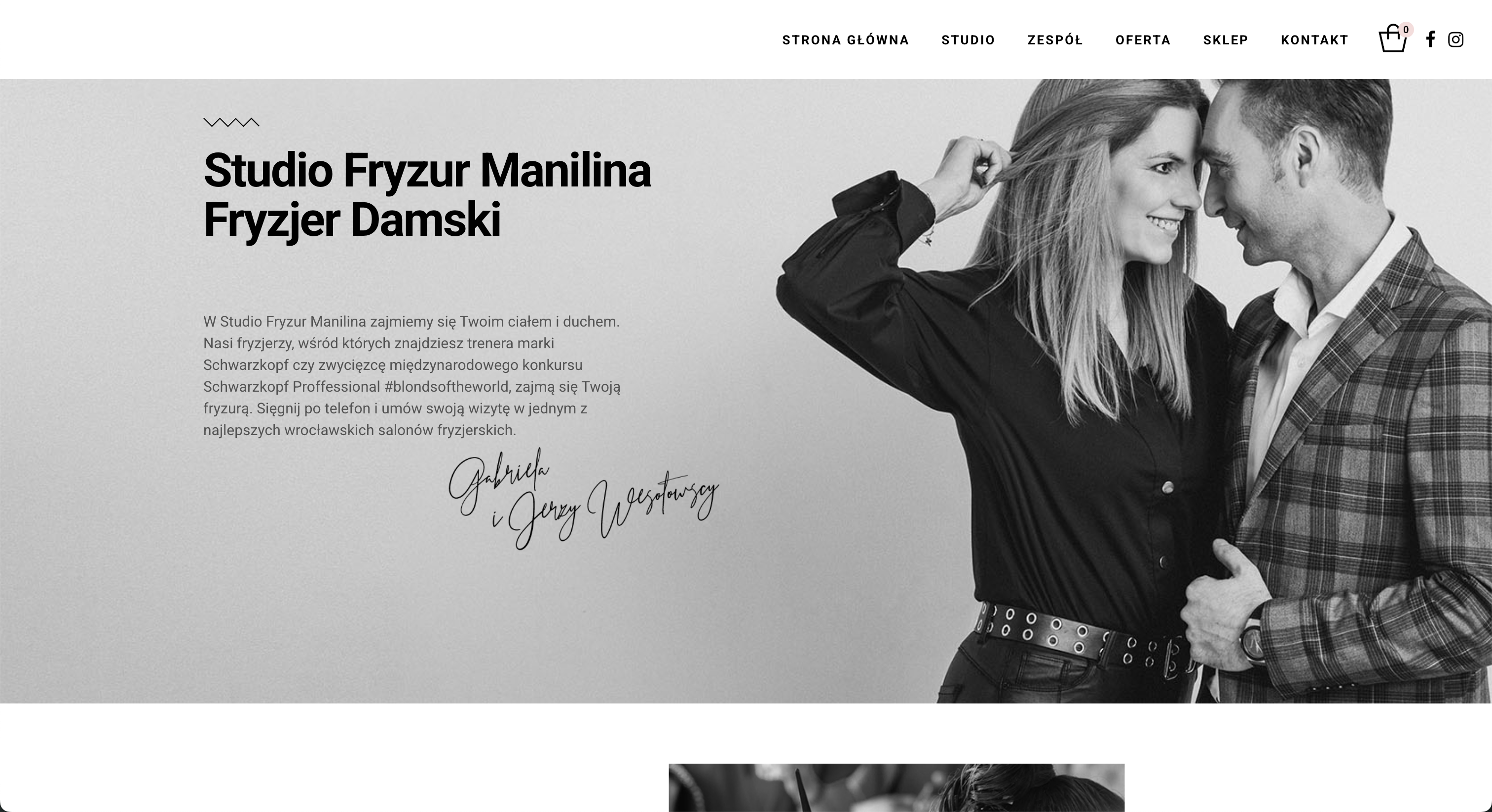 Strona internetowa fryzjernia Warszawa - umówienie wizyty online rezerwacja