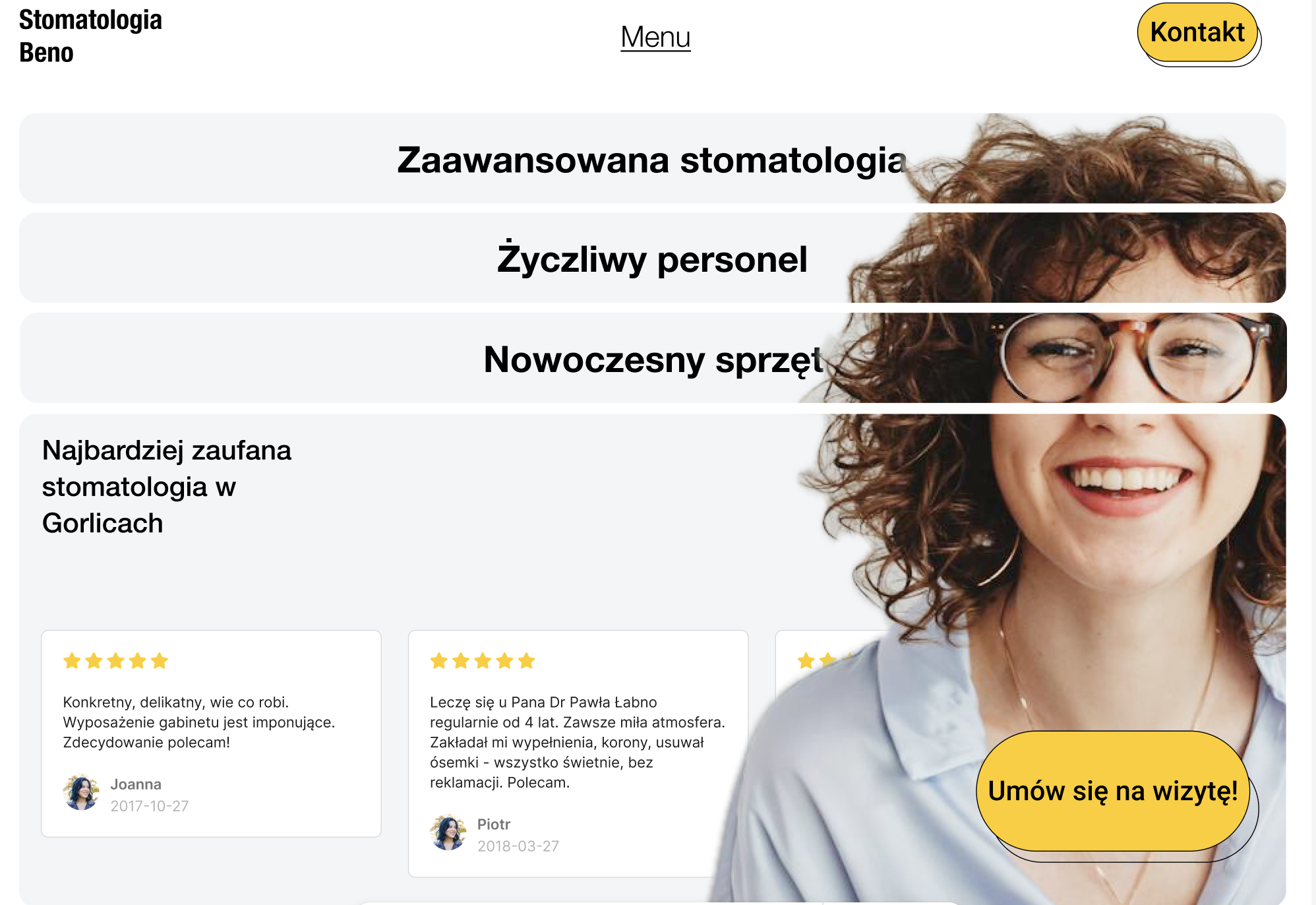 Strona internetowa stomatolog Wrocław - dentysta protetyka endodoncja